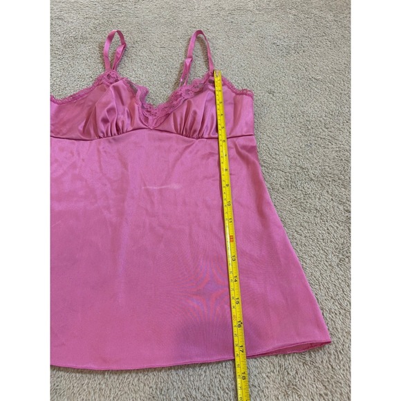 Vanity Fair Vintage Lace Trim Cami Top Women's Size 32 Purple Nylon Y2K Babydoll - Picture 3 of 12